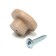 Pen button, 35 mm, wooden y2, 1pc, beech, 1pc