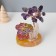 Suvenir glass, metal "tree under the protection of toad" 18 stones, purple 5.5x5x9 cm