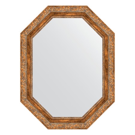 Mirror in the baguette frame, vignette antique bronze 85 mm, 65x85 cm