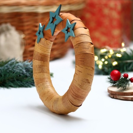 Souvenir-Venok "Mulledwine", 21 x 20 x 4 cm, birch bark-1