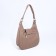 Load bag with zipper, external pocket, long belt, dark beige color