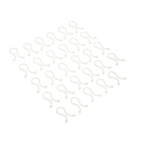 Clime for tundra wires, d = 11 mm, white color, 30 pcs.-6