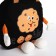 Youth bag with zipper, black color