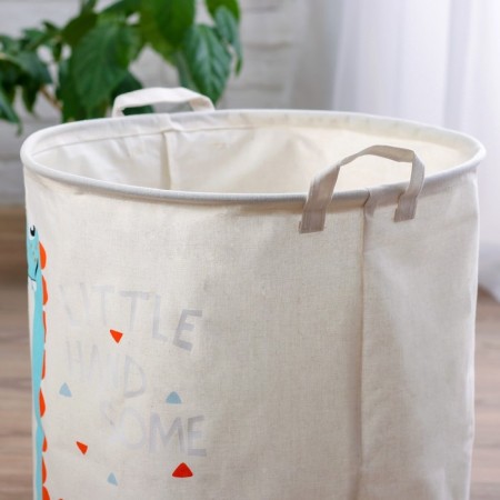 Basket for toys "friendly dinosaur", fabric: cotton with impregnation-2