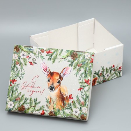 Folding box “Happy New Year!”, 31.2 x 25.6 x 16.1 cm, New Year-2