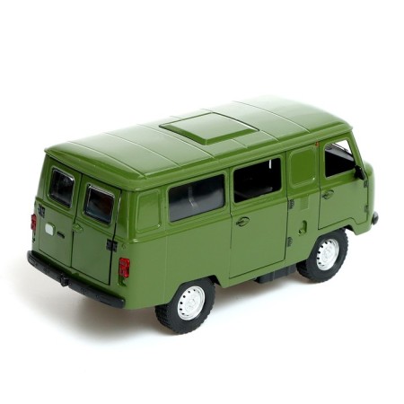 Metal machine "UAZ 3962", inertia, 1:24, light and sound, green color-2