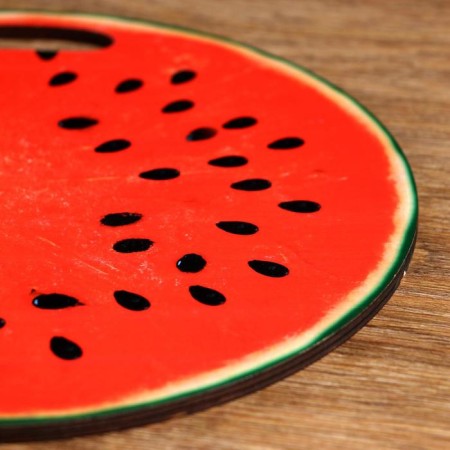 Board cutting and serving round kitchen "watermelon in context", 25.5 cm-1