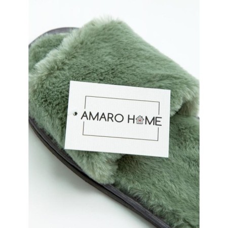 Women's slippers open nose, size 39-41, emerald color-6