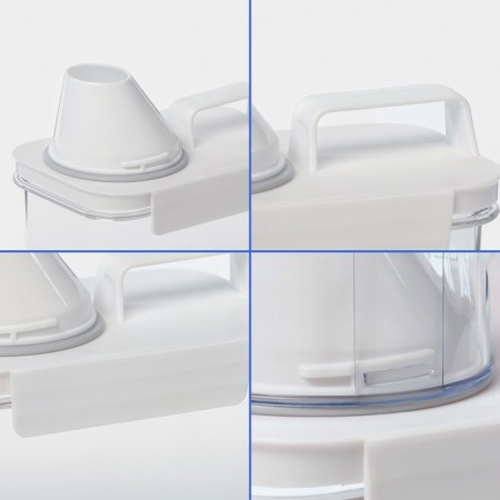 A container for washing powder and air conditioning, with a measured glass, 2300 ml-3