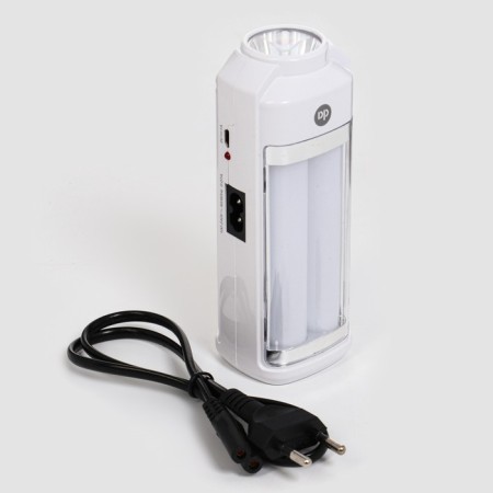Manual battery lamp 1+2 W, 1200 mAh, 5 V, 6 hours of work, 2 modes, range 50 m-1