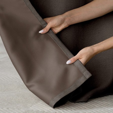 A set of curtains with a sequer of selection, size 2x150x270 cm, chocolate color-2