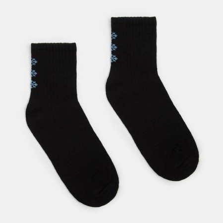 Women's socks "Snowflakes" minku color black, size 38-39-3