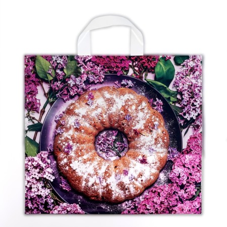 Sweet aroma package, polyethylene with a loop pen, 37 x 34 cm, 70 μm