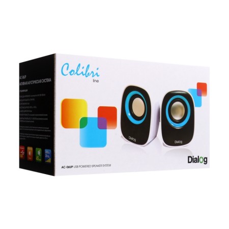 Computer speakers 2.0 Dialog Colibri AC-06UP, 2x6 W, Jack 3.5 mm, USB, white-12