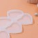 Form for the candies "Love", silicone, 16 × 10 × 0.7 cm, 6 cells, white color