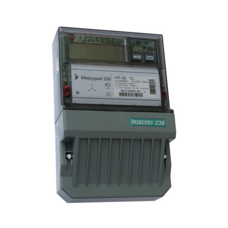 Mercury meter 230 AM-01, 3F, 5-60 A, 1st accuracy class, single-tariff