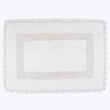 Arya Lupen rug, with guipure, 60x90 cm, white color
