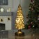LED figure "Golden Christmas tree" 9 × 29 × 9 cm, glass, batteries AAAX3 (not in the kit), glow warm white