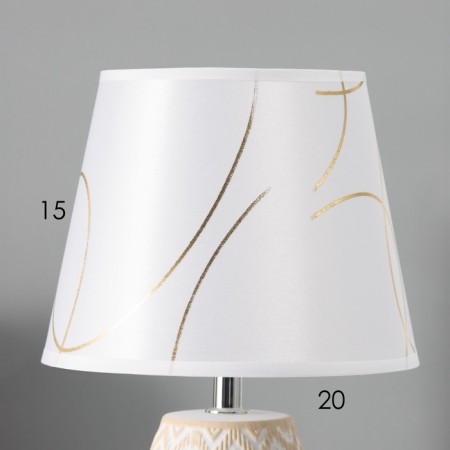 Traffic lamp with lampshade Risalux "Dabi", E14, 40 watts, white/gold, 20 × 20 × 33 cm-2