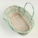 Wicker basket, d25 x 18 x 11/19 cm, green, bamboo