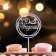 Topper "Happy Birthday", Circle, Color Silver