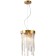 Crystal light lamp VENECIA 2XE14 40W, size 20x20x33.5-70 cm, bronze color