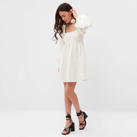 Women's dress with a bow Mist Summer Time, White, p. 44-1