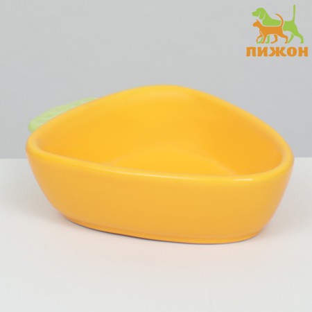 Ceramic bowl for rodents "carrots" 11 x 8.5 cm-1