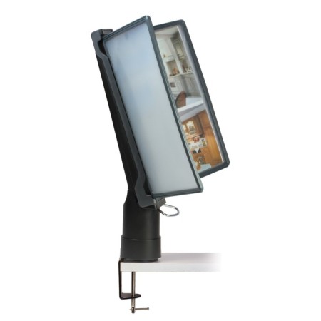 Demosystem desktop on 10 gray panels A4, Brauberg, with a clamp-3