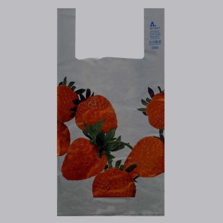 Packet "Large strawberries" polyethylene, T -shirt, 28 x 55 cm, 35 μm-1