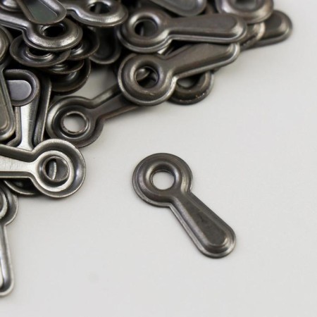 Photo-chanker metal (set 100 pcs) black curly 2x0.9 cm