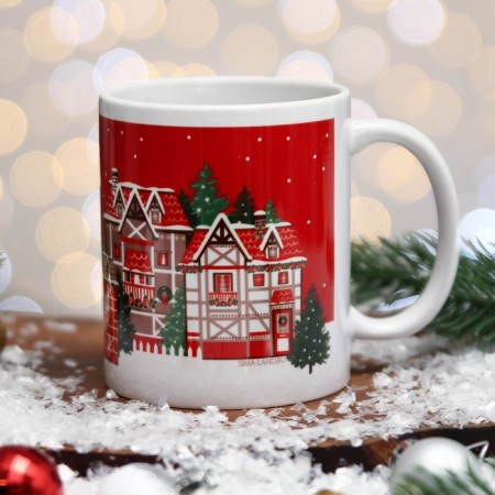 Mug "Happy New Year!" Red houses, 320 ml-2