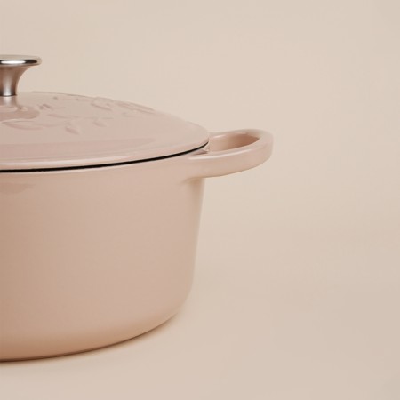 Cast iron pan with enameled coating SL Home, D = 28 cm, h = 12.5 cm, pink color-7