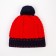 Hat for a boy, the color is red/dark blue, size 50-52