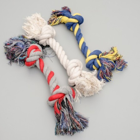 Cable toy "2 knots", 200 g, up to 33 cm, mix of flowers-2