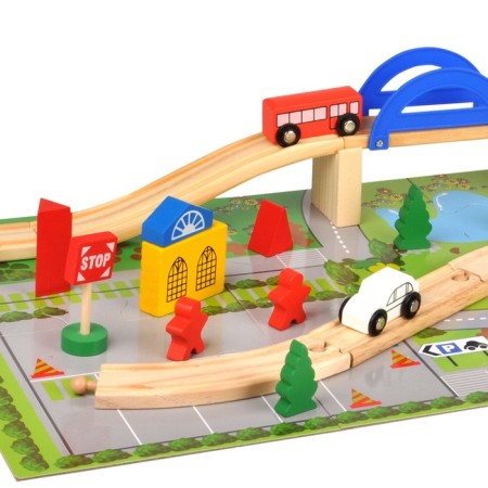 Wooden toy "Autotrek", 40 details-2