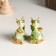 Souvenir Polystone "Green Dragon with Coins" with sparkles mix 3.7x2.8x5 cm