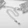 Choker "ice" thread down, white color in silver, 26.5 cm