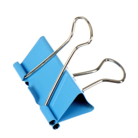Papers clamps 41 mm, 12 pieces, development, metal, mix x 4 colors, cardboard box-1