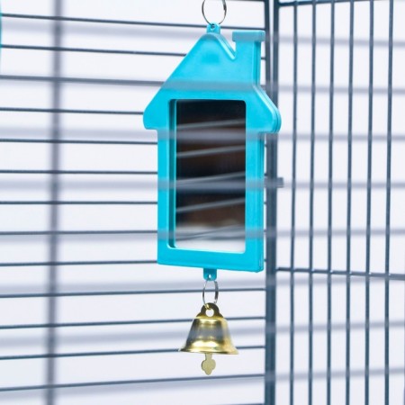 Birds Cell "Piggers" No. 104, collapsible, 1 section, 58 x 40 x 48 cm, turquoise-11