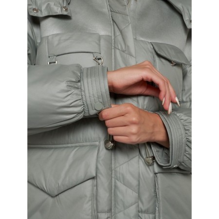 Winter jacket is women, size 44, the color is light green-14