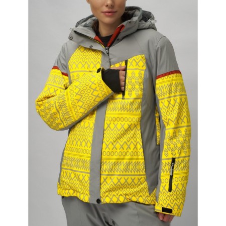Ski suit female, size 58, yellow color-3