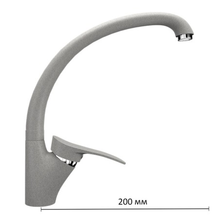 Kitchen mixer Ulgran u001-310, gray color