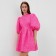 Women's dress with a neckline on the back MIST, p. S, pink