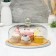 A dish for serving with a heaven lid, d = 33 cm, bamboo, glass, color mix