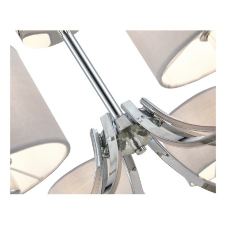 Suspended EVOLUCE lamp. Sle105303-08. Linda. 8x40 watts, E14, 77x77x71 cm, chromium color-11