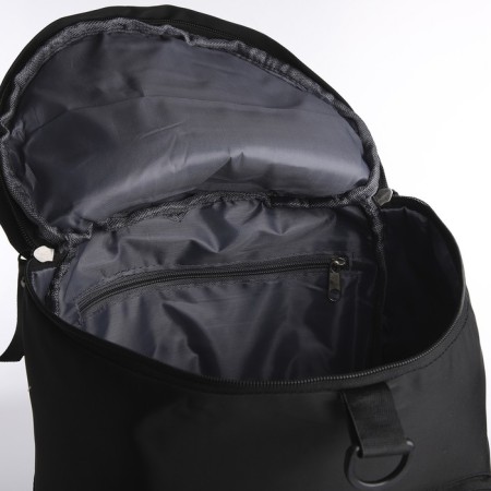 A backpack-samka with a zipper, 4 outer pockets, a shoe compartment, black color-5