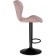 Barrier stool Porch metal/velor, black/pink 46x49x88 cm