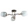 Chandelier N5031/3 COF+FGD coffee/gold 3x60W E27 60x60x24cm