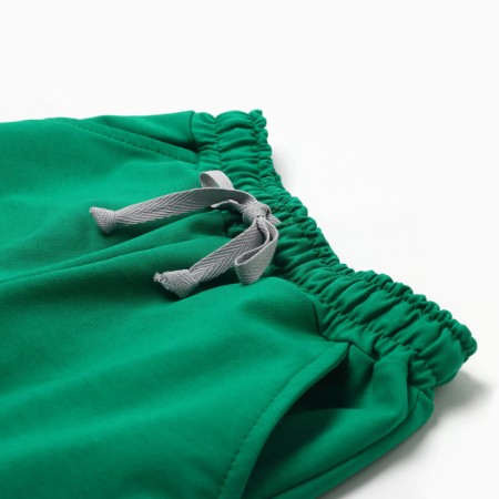Children's costume (T -shirt, shorts), green color, height 116-3